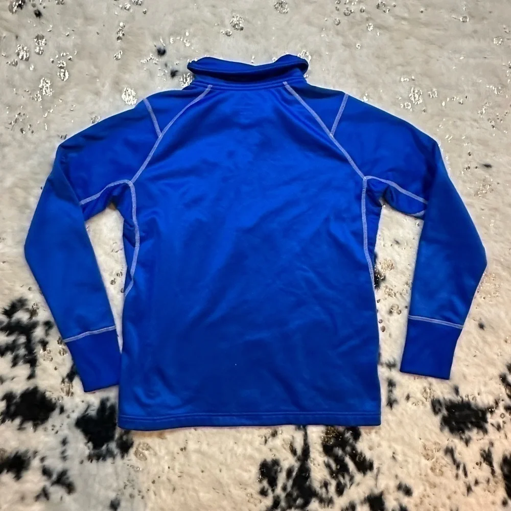 NIKE women’s blue quarter zip therma fit pullover size large